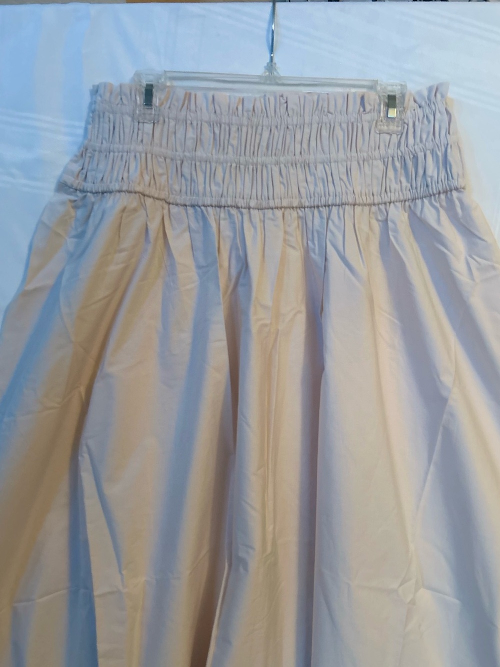 ASOS Beige Full MaxiSkirt with Smocked Waist,  100% Cotton. - Picture 2 of 10